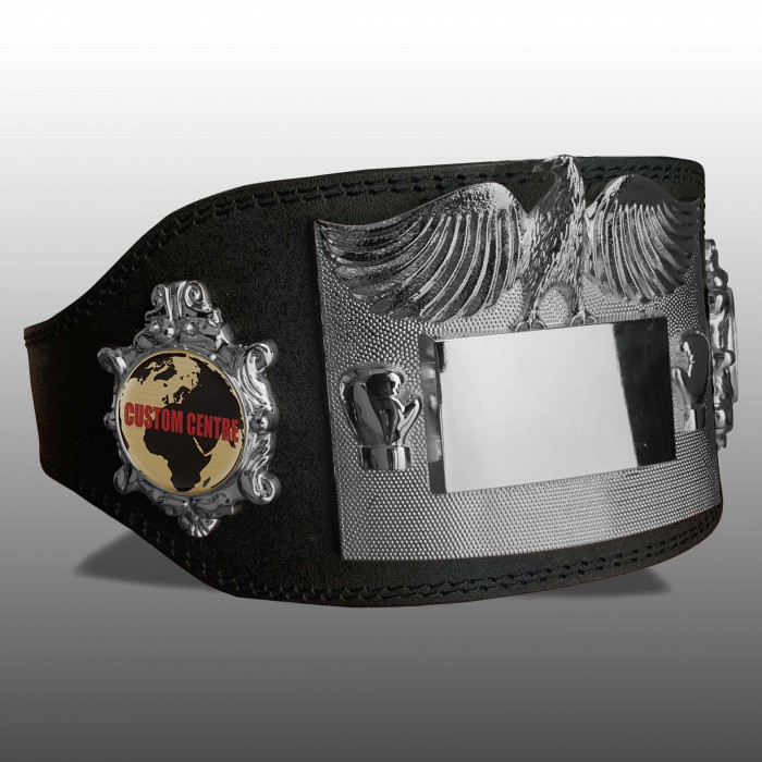SMALL SILVER EAGLE CUSTOM CHAMPIONSHIP BELT PLT299/S/CUSTOM - AVAILABLE IN 4 COLOURS - BLACK, RED, BLUE, GREEN